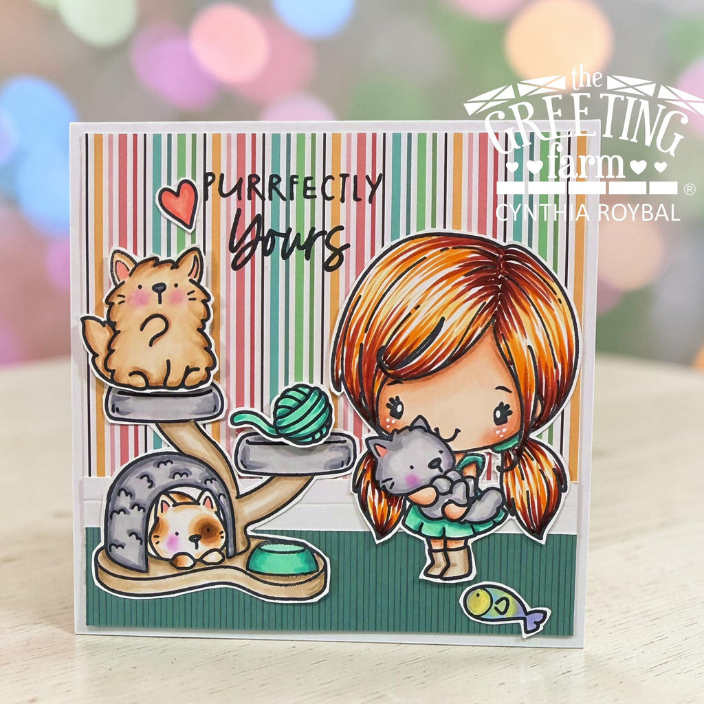 The Greeting Farm Cat Mom Anya Stamps Anya with Auburn Hair | color-code:ALT01