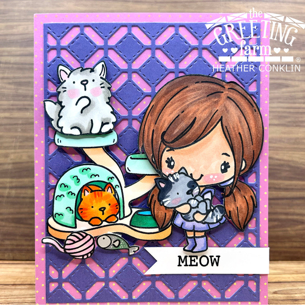 The Greeting Farm Cat Mom Anya Stamps Meow