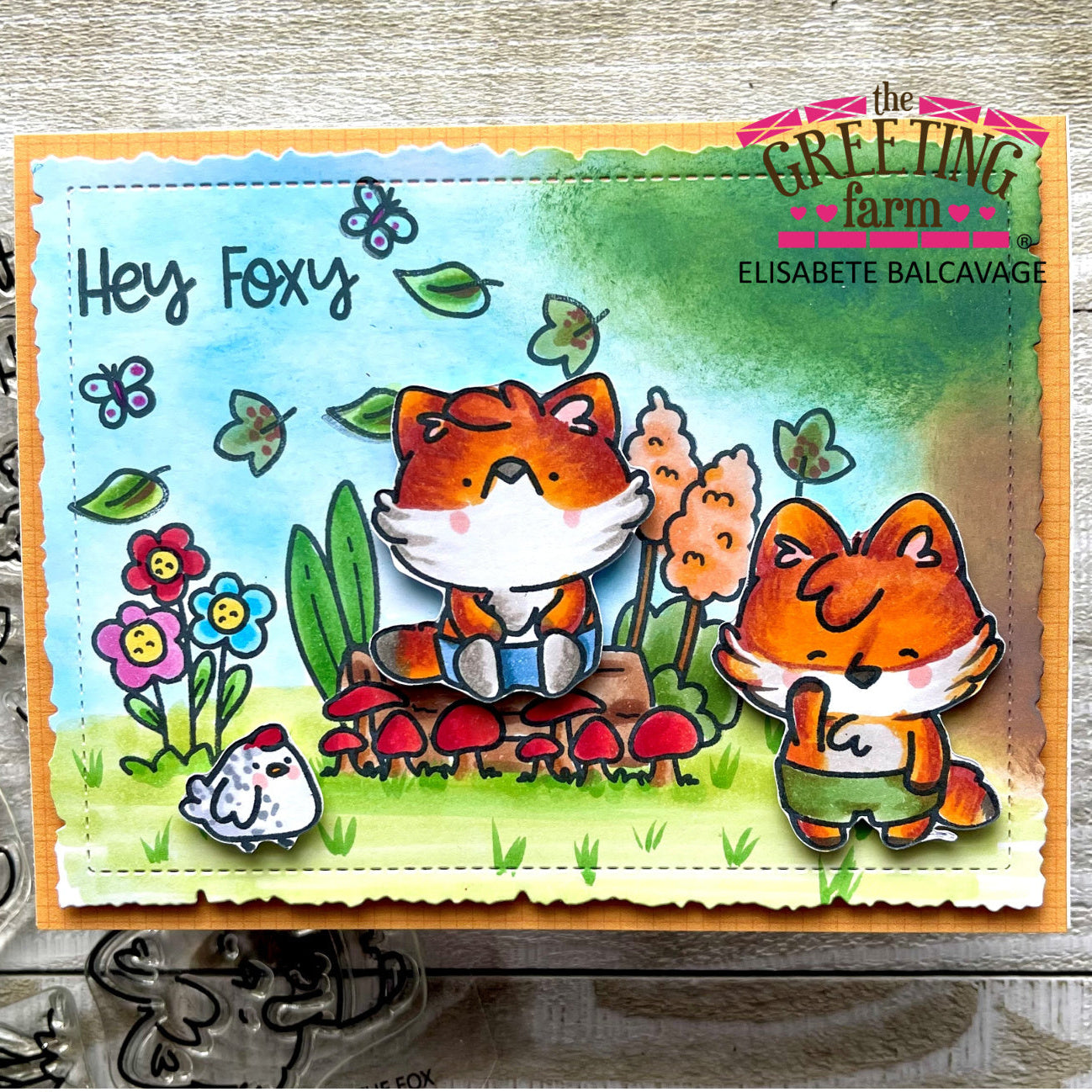 The Greeting Farm Felix the Fox Stamps Hey Foxy | color-code:ALT01
