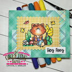 The Greeting Farm Felix the Fox Stamps Hey Foxy Plaid | color-code:ALT03