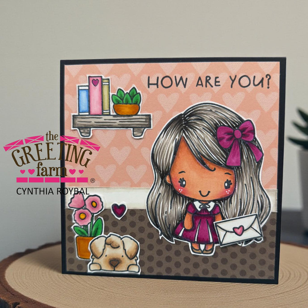 The Greeting Farm Hello Anya Stamps How Are You with Love Letter Card | color-code:ALT01