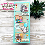 The Greeting Farm Hi Kitty Stamps Meow Yay! Fur You Vertical Slimline Card | color-code:ALT02