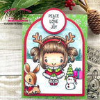 The Greeting Farm Holiday Anya 12 Stamps Peace Love and Joy | color-code:ALT02