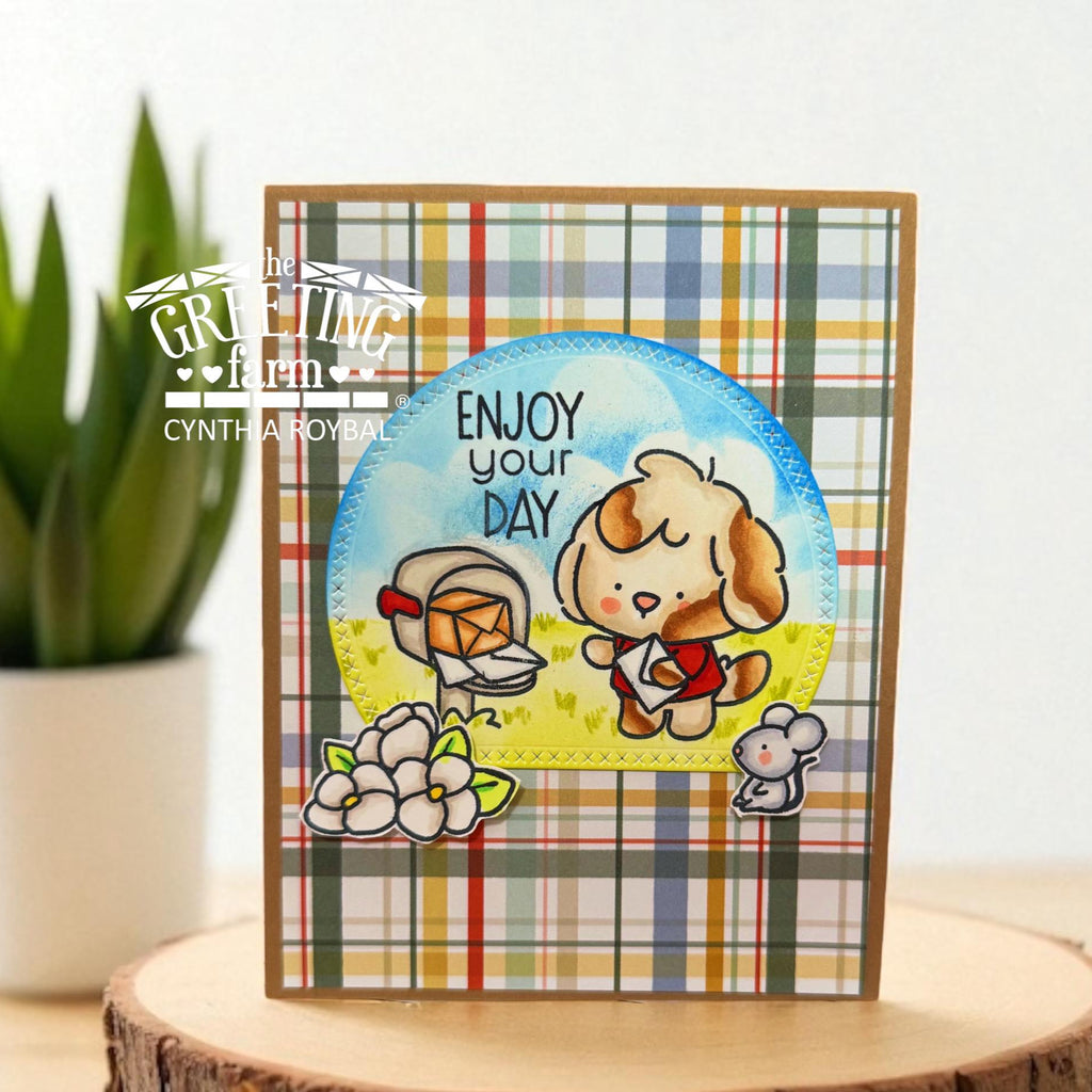 The Greeting Farm Maddox the Dog Stamps Enjoy Your Day | color-code:ALT02