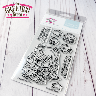 The Greeting Farm Mermaid Anya 3 Stamps
