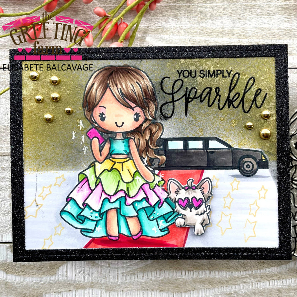 The Greeting Farm Miss Anya Red Carpet Stamps Simply Sparkle | color-code:ALT02