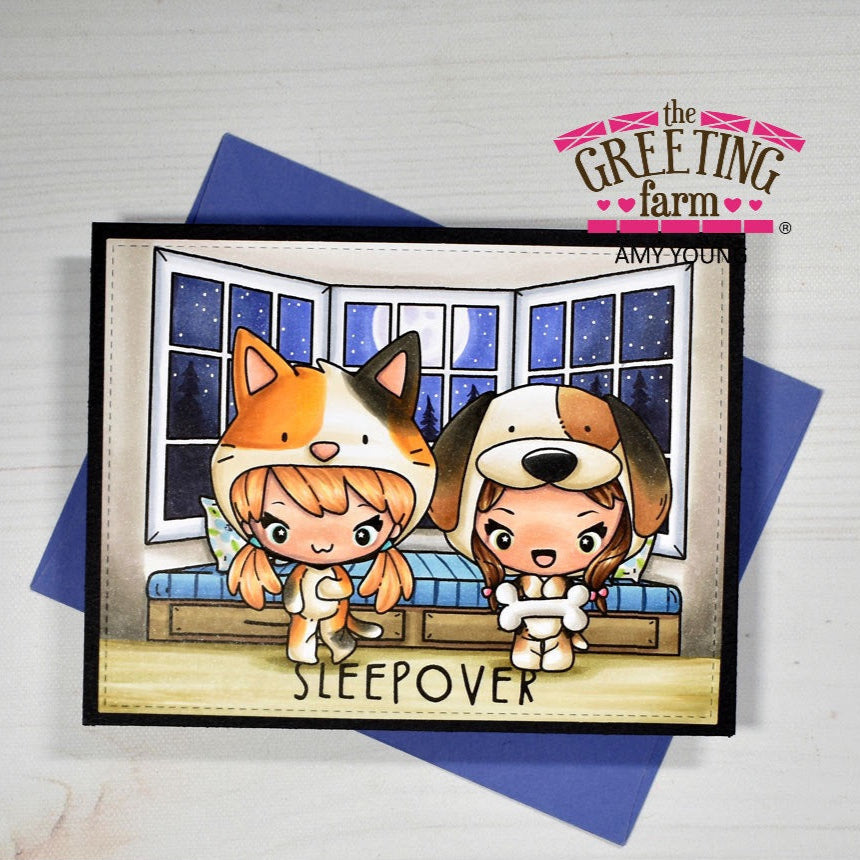 The Greeting Farm One of a Kind Stamps sleepover