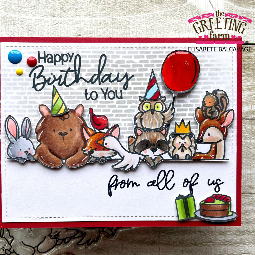 The Greeting Farm Party Animals Stamps from all of us | color-code:ALT02