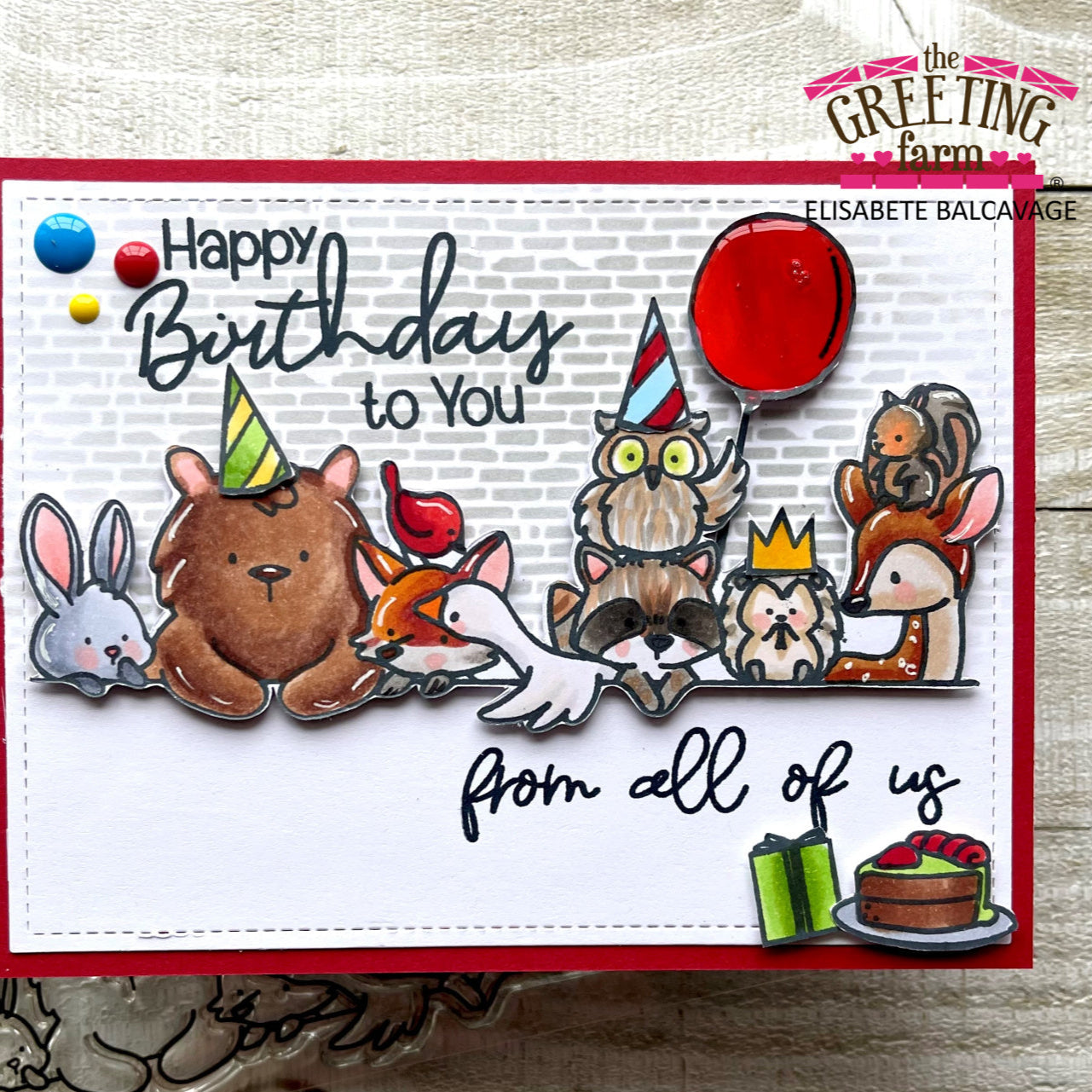 The Greeting Farm Party Animals Stamps from all of us | color-code:ALT02