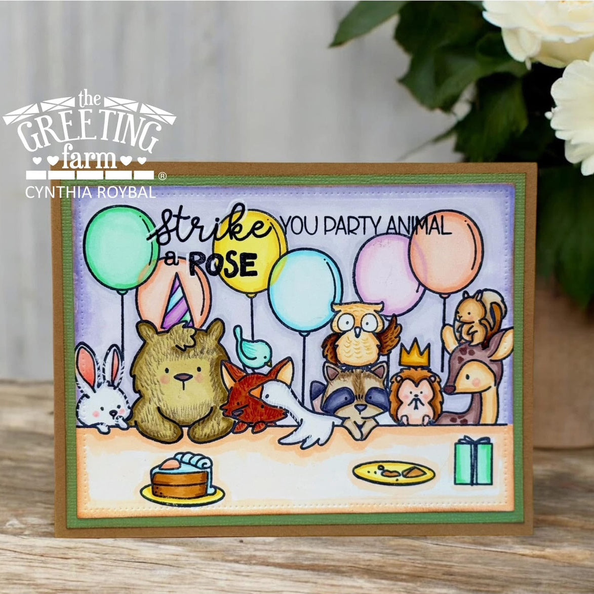 The Greeting Farm Party Animals Stamps strike a pose | color-code:ALT03