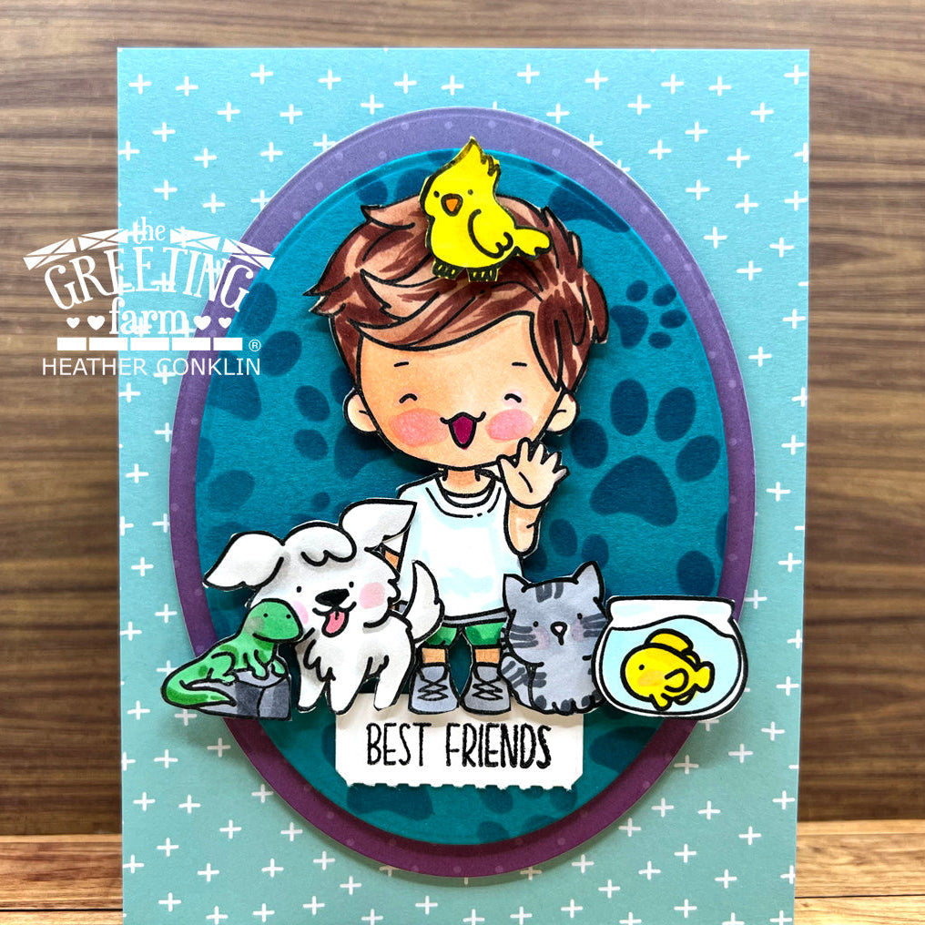 The Greeting Farm Pets & Kids Stamps Animal Best Friends