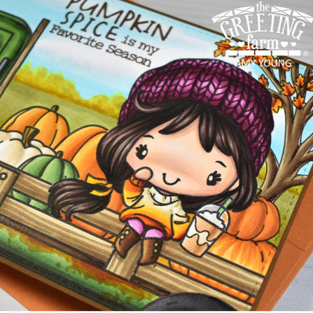 The Greeting Farm Pumpkin Spice Anya Clear Stamps tgf640 favorite season