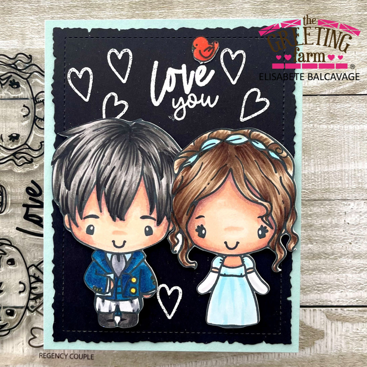 The Greeting Farm Regency Couple Stamps Love You | color-code:ALT02