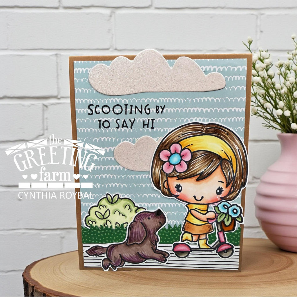 The Greeting Farm Scooting By Anya Stamps Scooting by to say hi | color-code:ALT01