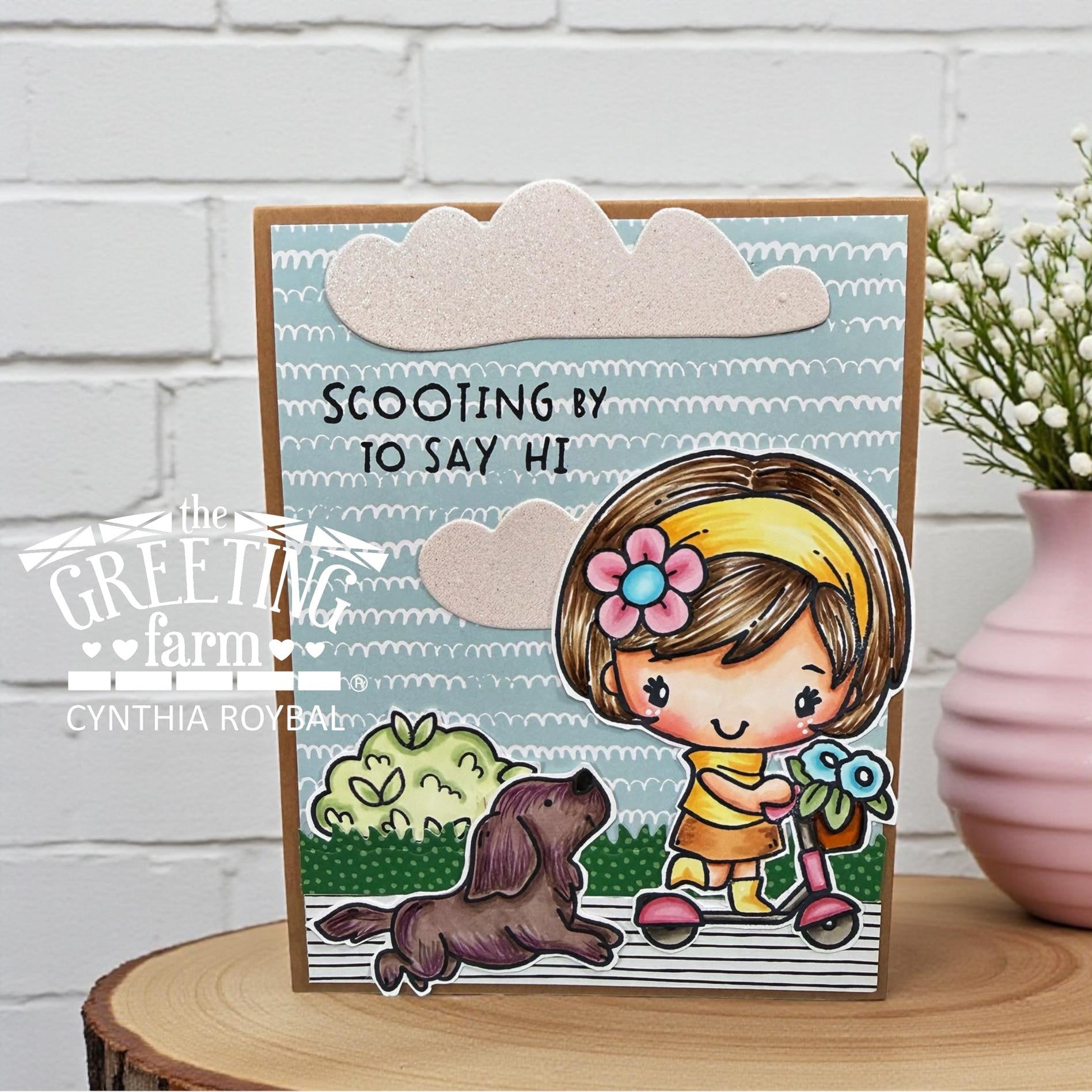 The Greeting Farm Scooting By Anya Stamps Scooting by to say hi | color-code:ALT01