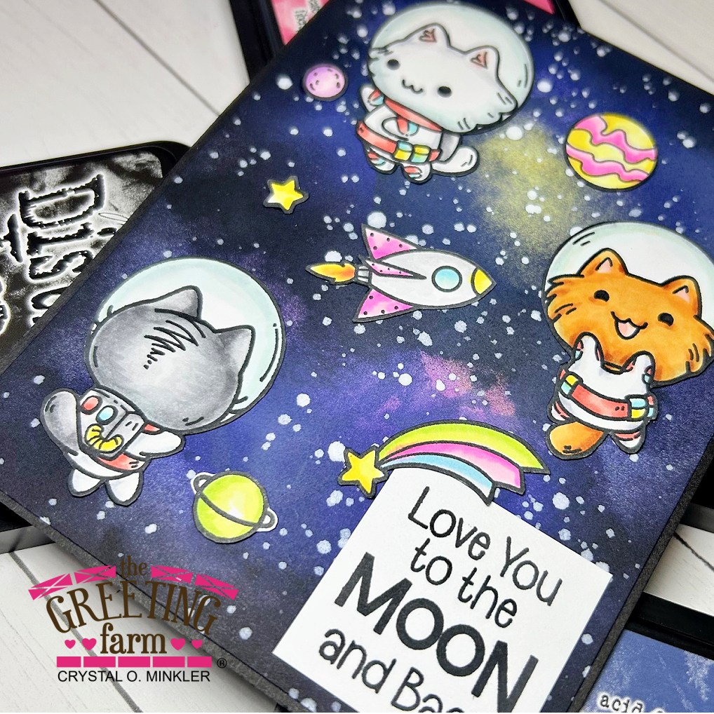 The Greeting Farm Space Kitties Stamps Love You | color-code:ALT01