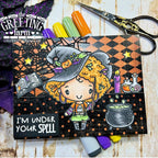 The Greeting Farm Wicked Anya 2 Stamps Spiderweb Background | color-code:ALT03