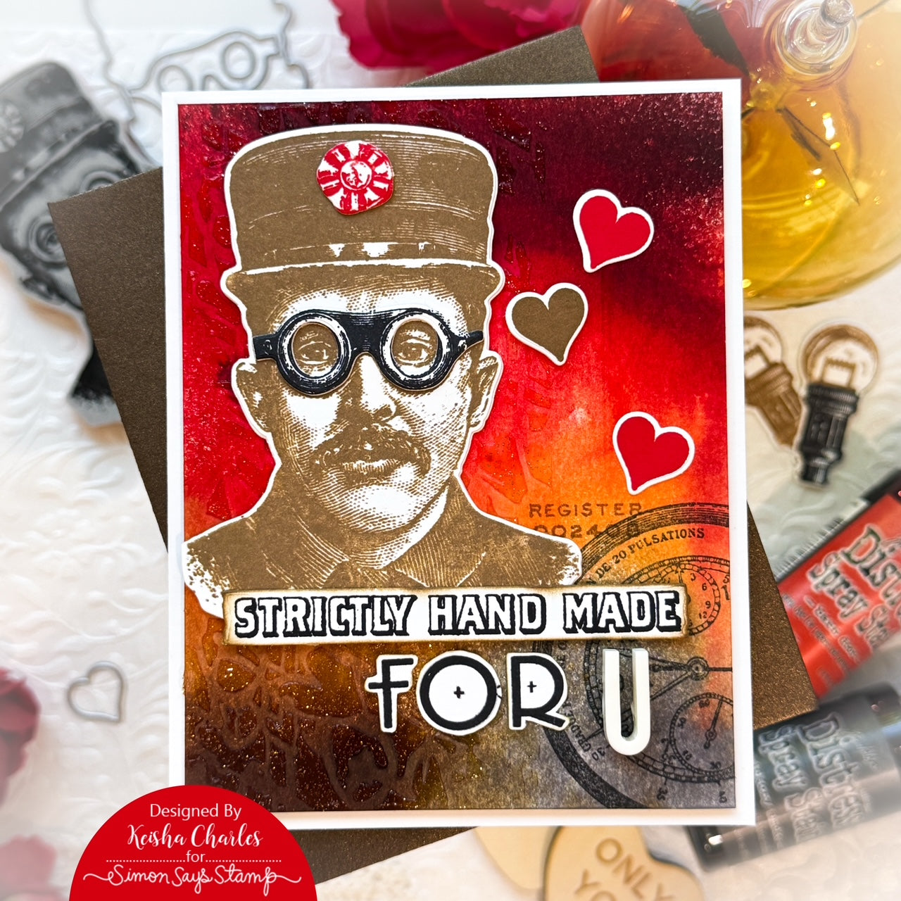 Simon Says Stamp The Inspector Wafer Dies 465sss Steam Punk Card