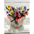 The Karen Burniston Flower Pot Pop Up Die, Add Ons, and Bouquet Bits Set flowers