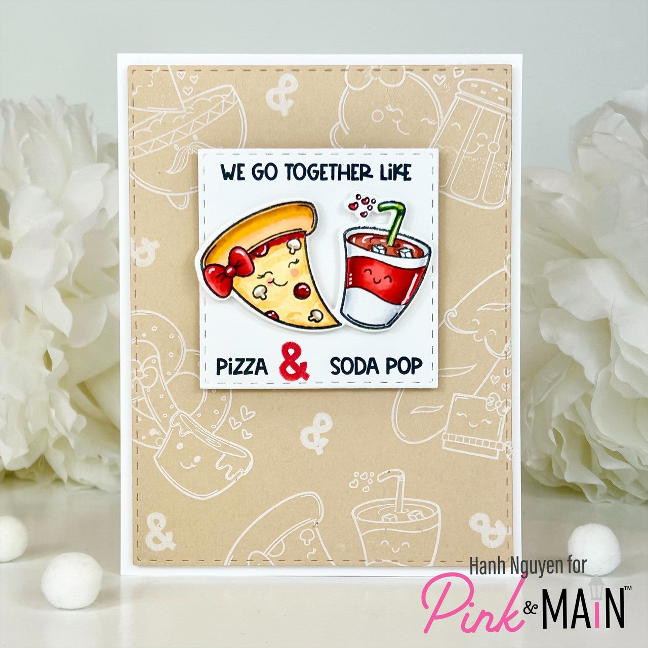 The Pink and Main Food Pairs Clear Stamps pm0756 pizza