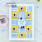 The Pink and Main Little Jar Labels Clear Stamps pm0891 thank you stripes card