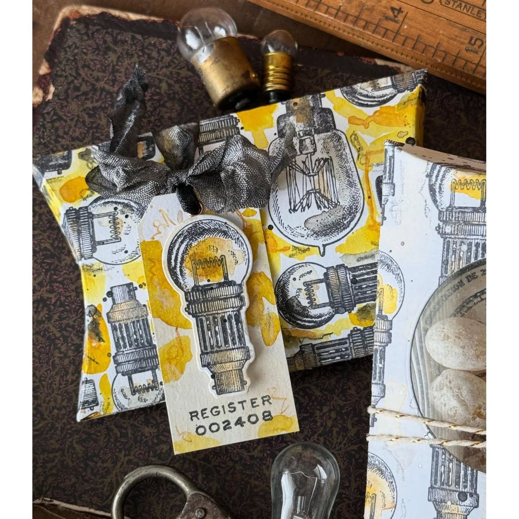 Tim Holtz The Professor and The Professor 2 Stamps with Simon Says Stamp Dies Bundle setps26 Lightbulb Ensemble