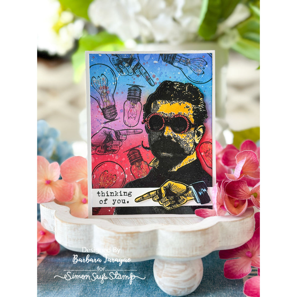 Simon Says Stamp The Professor Suite Wafer Dies 373sss395 Thinking of You Card | color-code:ALT05