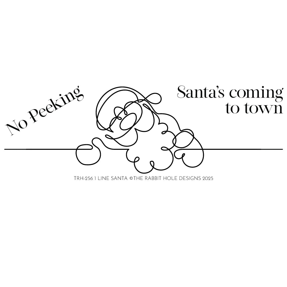 The Rabbit Hole Designs 1 Line Santa Clear Stamps trh-256 – Simon