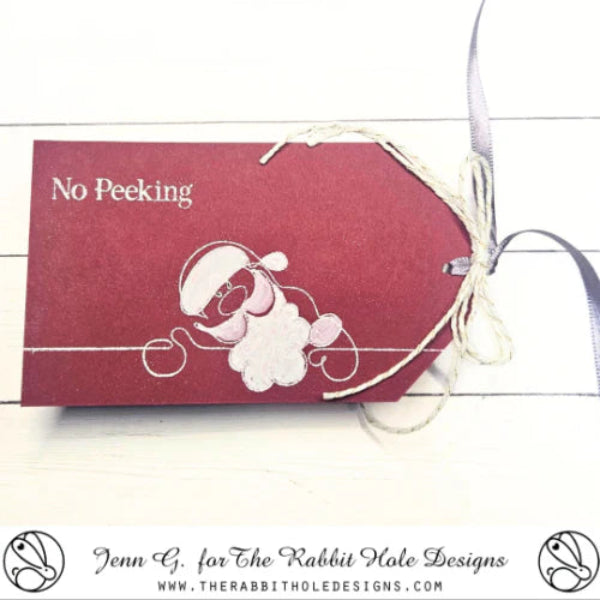 The Rabbit Hole Designs 1 Line Santa Clear Stamps trh-256 tag