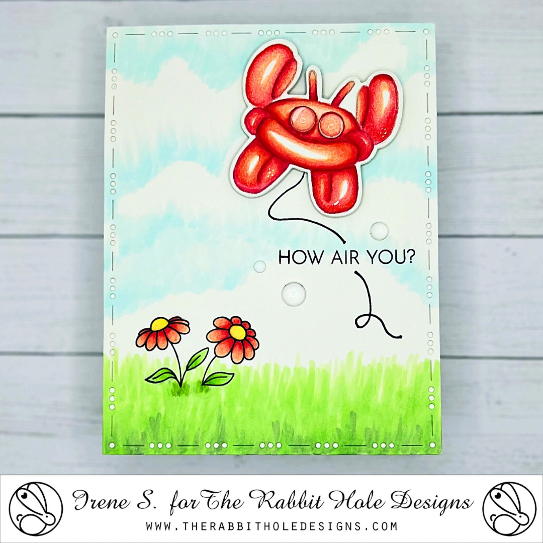The Rabbit Hole Designs Balloon Animals 2 Clear Stamp and Die Set