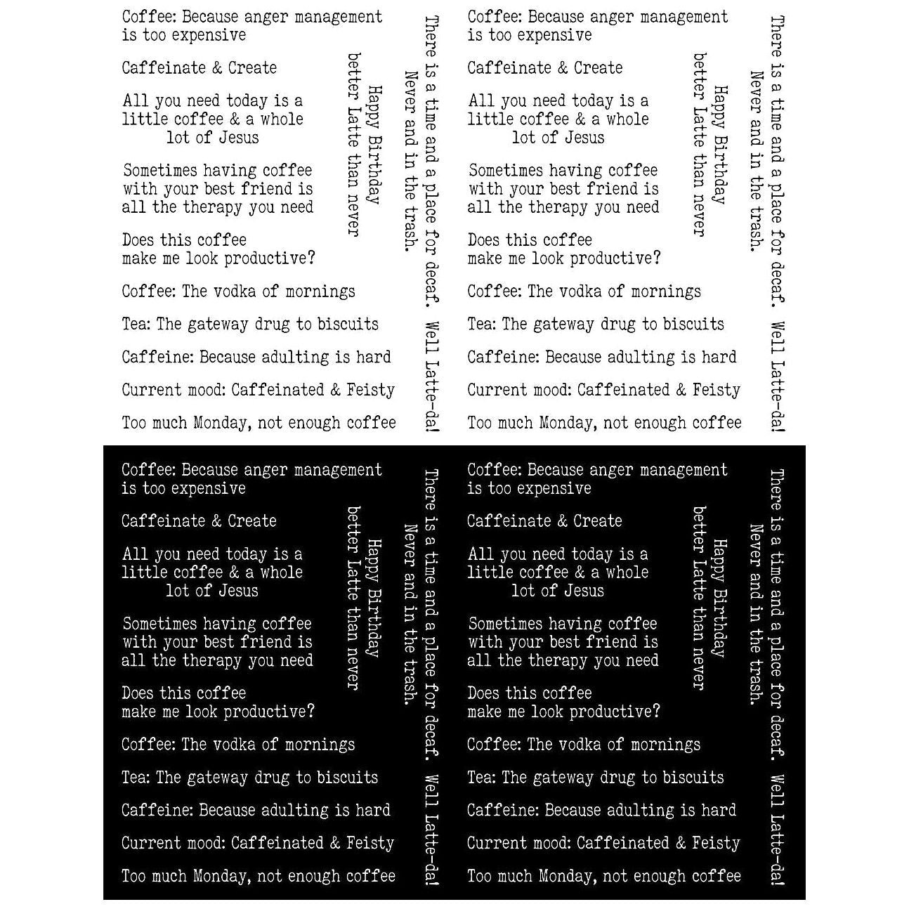 The Rabbit Hole Designs Blended Sentiments Sheets trhss-001
