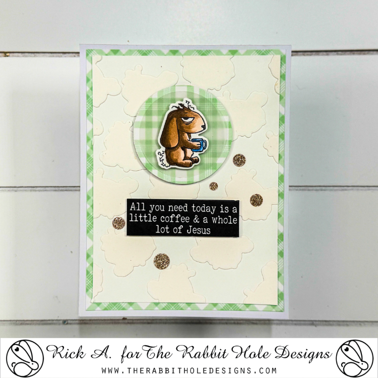 The Rabbit Hole Designs Blended Sentiments Sheets trhss-001 tired bunny