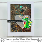 The Rabbit Hole Designs Caffeinated Critters 1 Clear Stamp and Die Set TRH-247 dragon