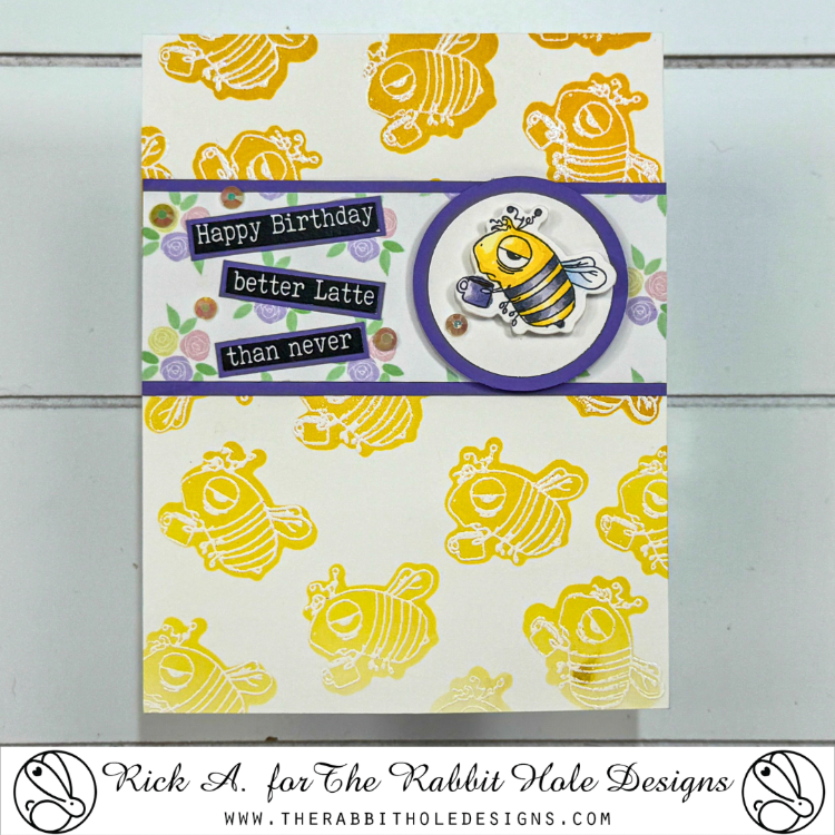 The Rabbit Hole Designs Caffeinated Critters 1 Clear Stamp and Die Set TRH-247 happy birthday