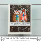 The Rabbit Hole Designs Caffeinated Critters 1 Clear Stamp and Die Set TRH-247 hearts