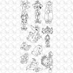 The Rabbit Hole Designs Caffeinated Critters 1 Clear Stamp and Die Set TRH-247 product image 1