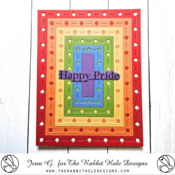 The Rabbit Hole Designs Diamond District Layering Dies trh-253d rainbow