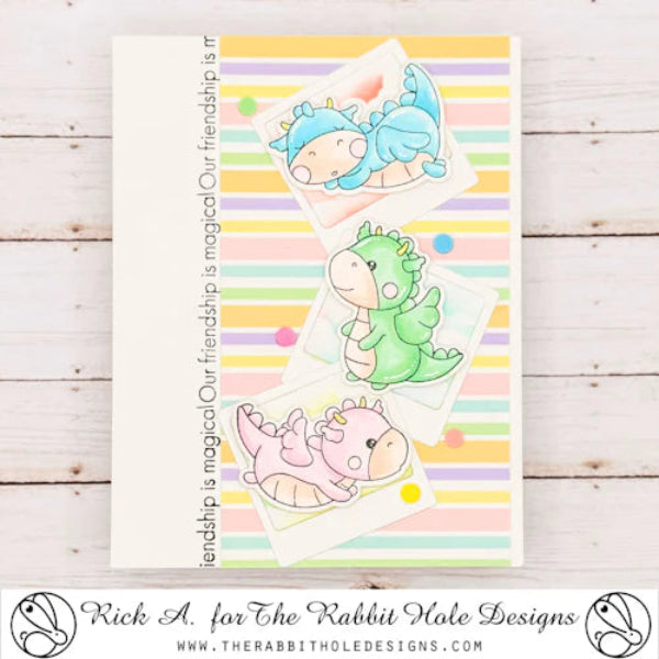 The Rabbit Hole Designs Dragon Fun Clear Stamps trh-249 stripes
