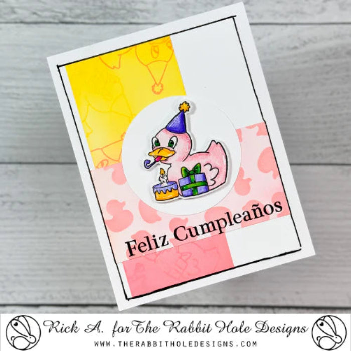 The Rabbit Hole Designs Ducks In A Row Clear Stamps trh-250 birthday