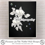 The Rabbit Hole Designs Fabulous Fuchsias Clear Stamp and Die Set trh-246-b sympathy