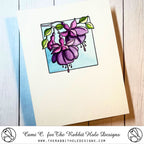 The Rabbit Hole Designs Fabulous Fuchsias Clear Stamps trh-246 purple