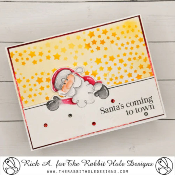 The Rabbit Hole Designs Holiday Background Builder Stencil trh-059s stars