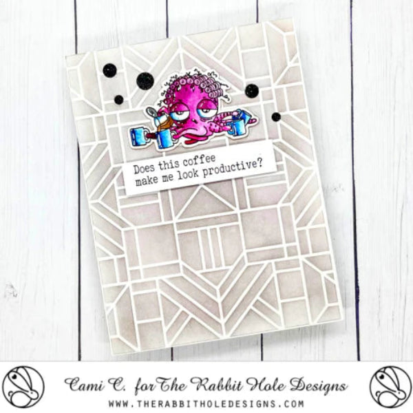 The Rabbit Hole Designs Modern Luxury Stencil trh-058s coffee