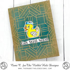 The Rabbit Hole Designs Modern Luxury Stencil trh-058s get well soon