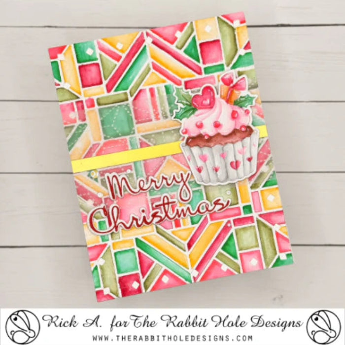 The Rabbit Hole Designs Modern Luxury Stencil trh-058s merry christmas