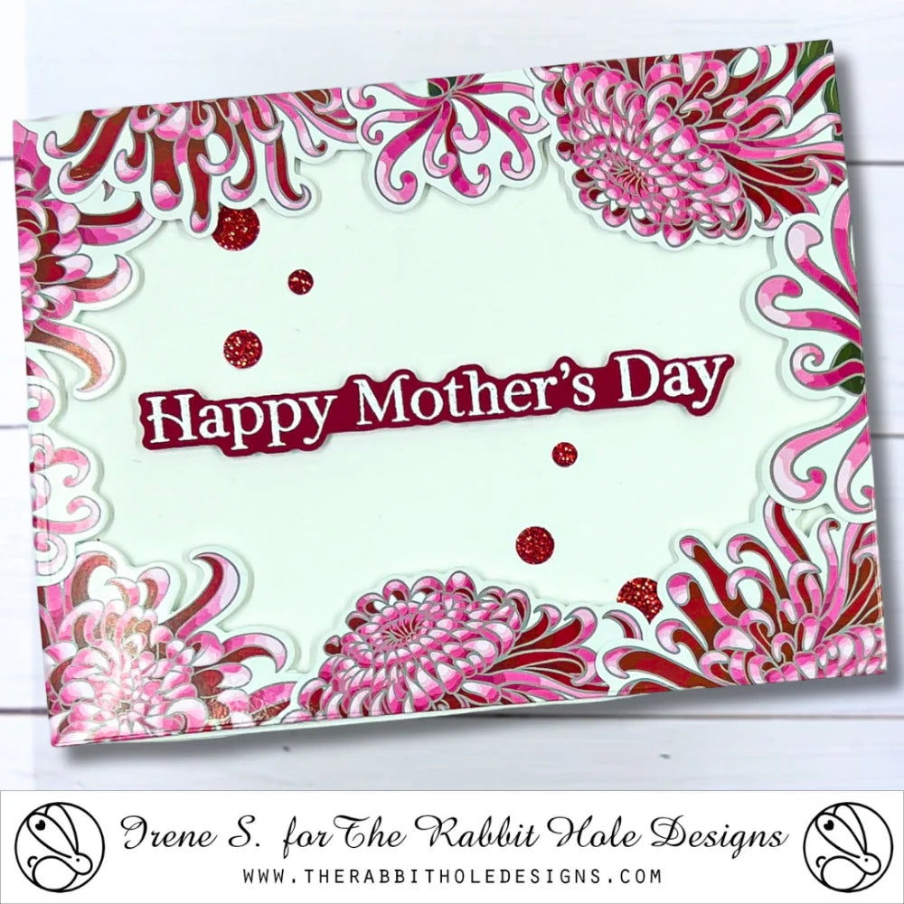 The Rabbit Hole Designs Mum's the Word Ephemera Pack trh-262e red and pink