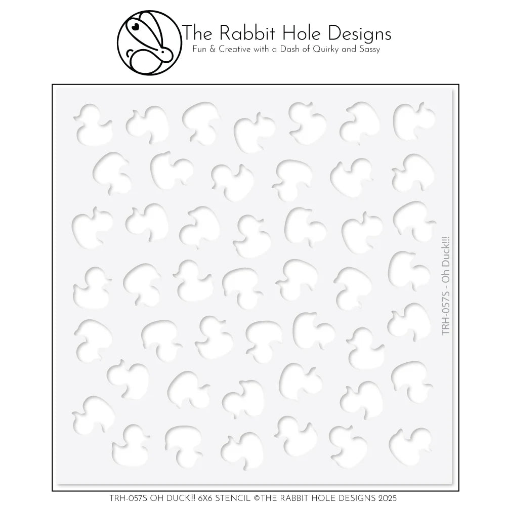 The Rabbit Hole Designs Oh Duck!!! Stencil trh-057s