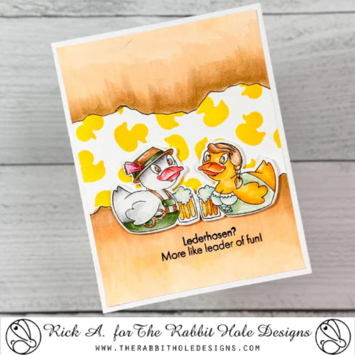 The Rabbit Hole Designs Oh Duck!!! Stencil trh-057s beer