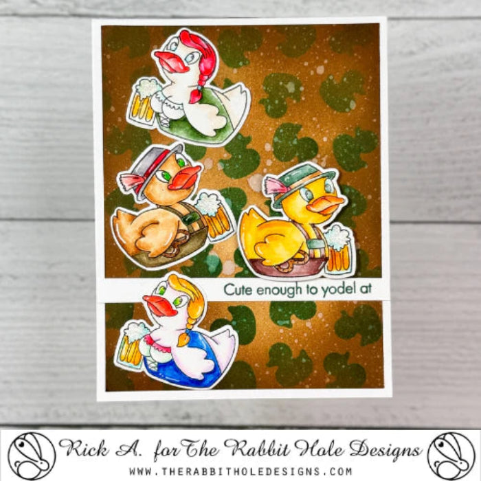 The Rabbit Hole Designs Oh Duck!!! Stencil trh-057s cute