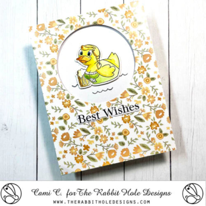 The Rabbit Hole Designs Prost! Clear Stamp and Die Set trh-251b best wishes